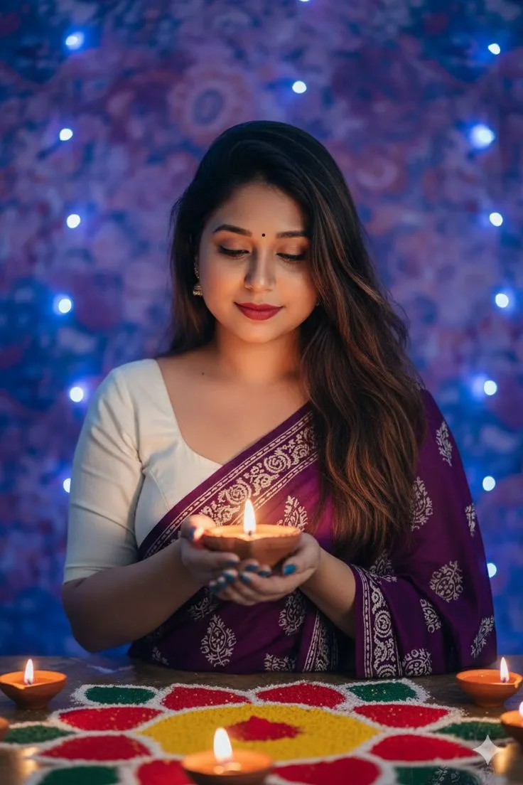 Devotional Festive Diwali Portrait AI template