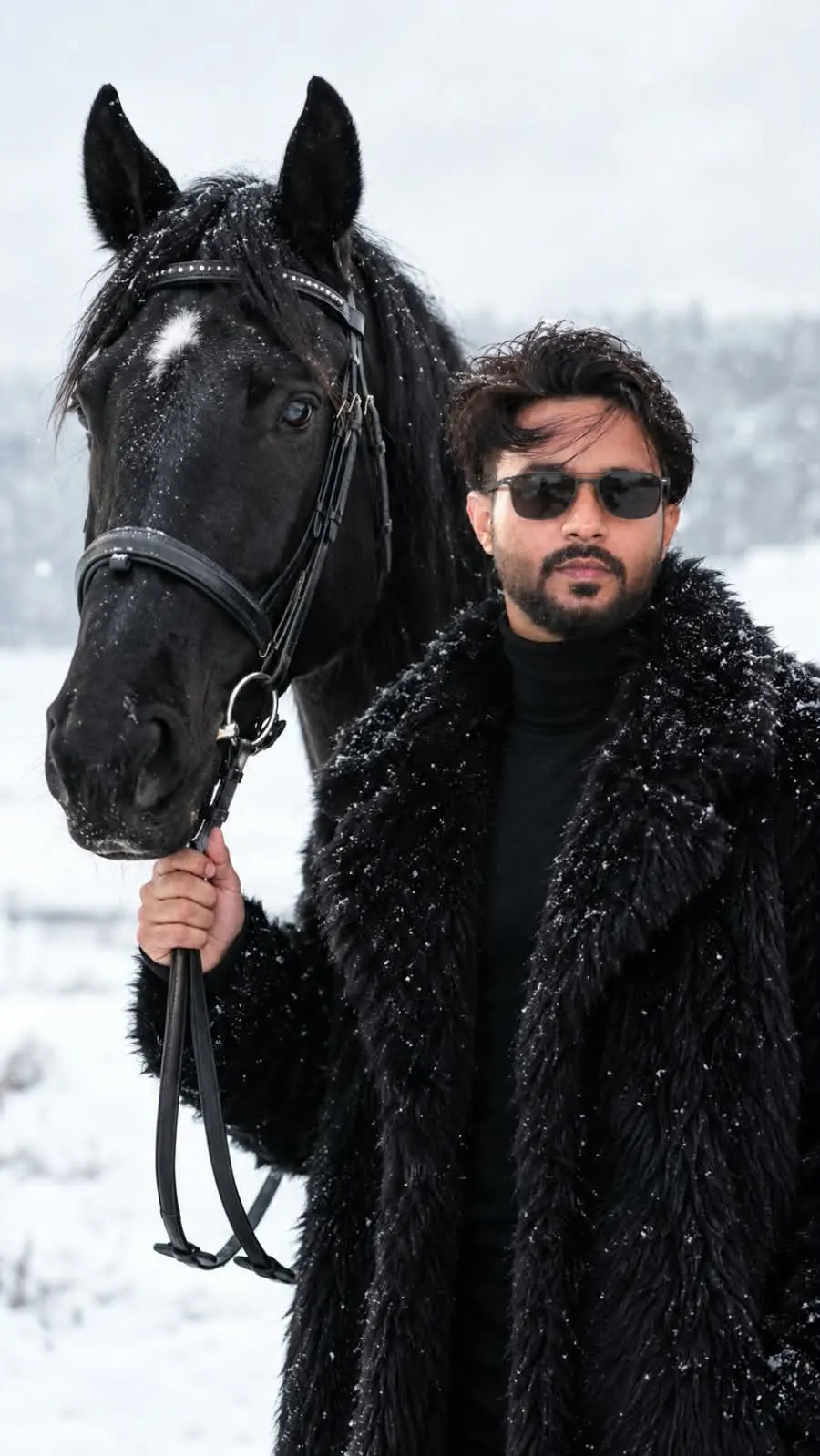 Winter scene AI टेम्पलेट