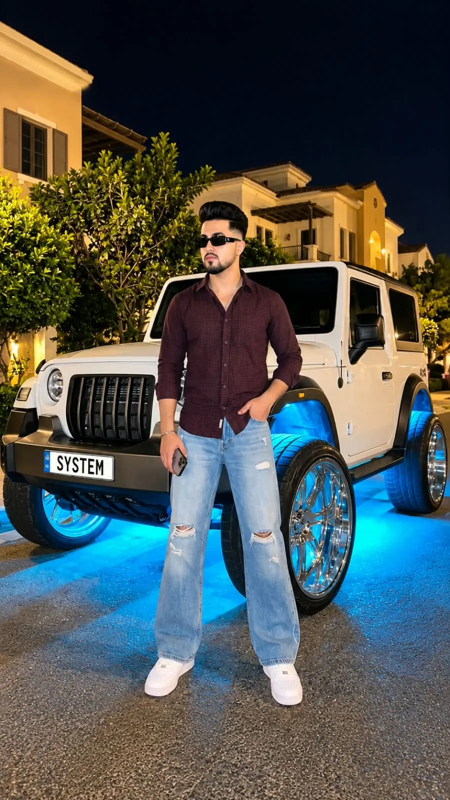 Night out look AI template