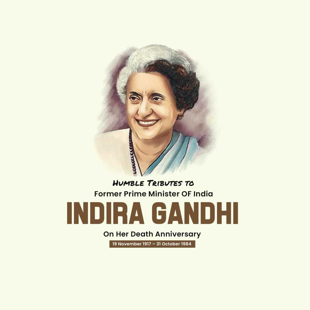 Indira Gandhi Death Anniversary poster 31