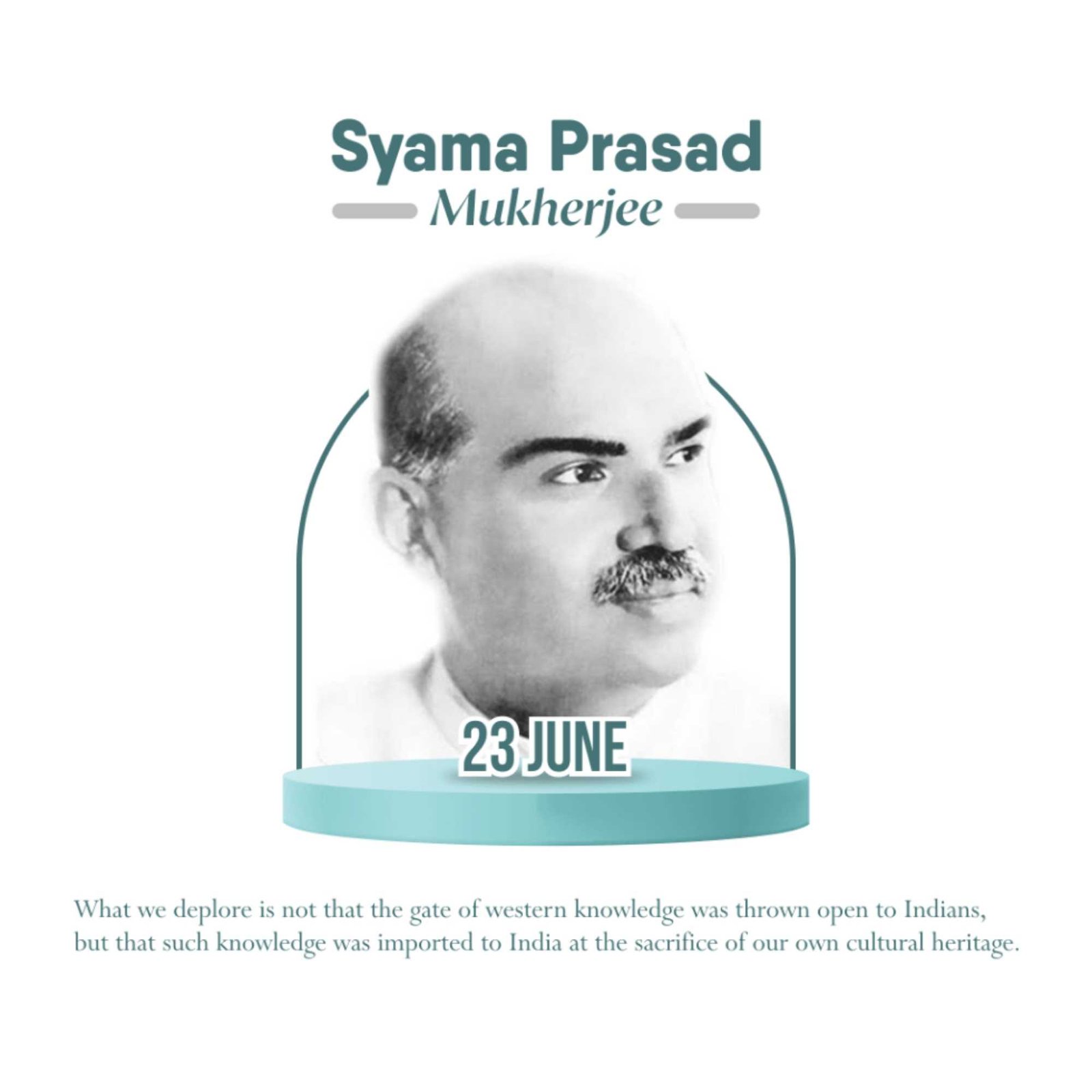Shyama Prasad Mukherjee Birthday poster 72