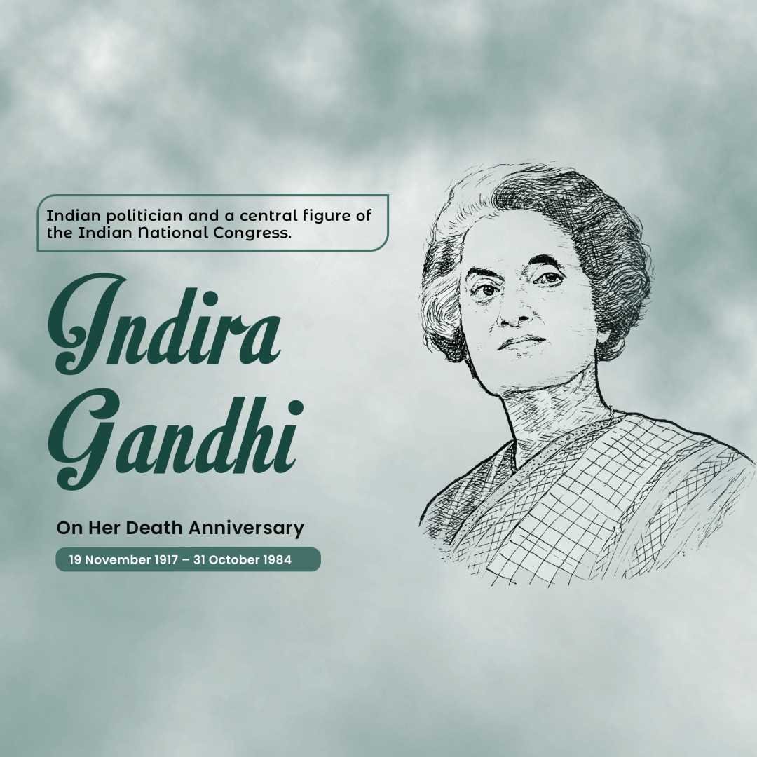 Indira Gandhi Death Anniversary poster 16